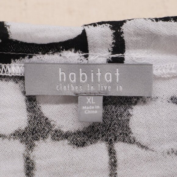 HABITAT Yin Yang Sleeveless High-Low Tunic Top Black/White Confetti Size XL - Picture 7 of 8
